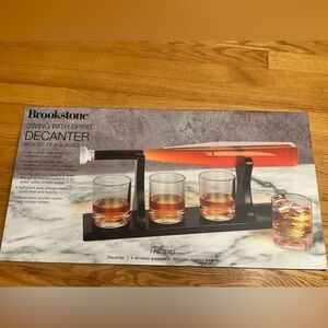 Baseball bat decanter with glasses